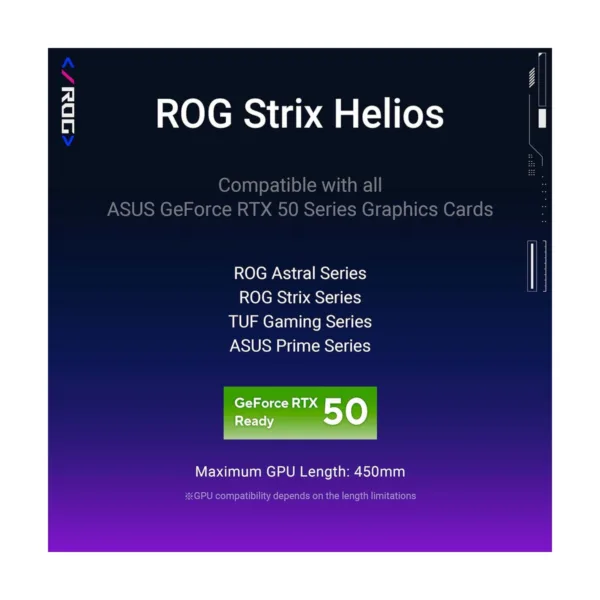 ASUS ROG Strix Helios GX601 White Edition ATX Mid Tower White / Silver
