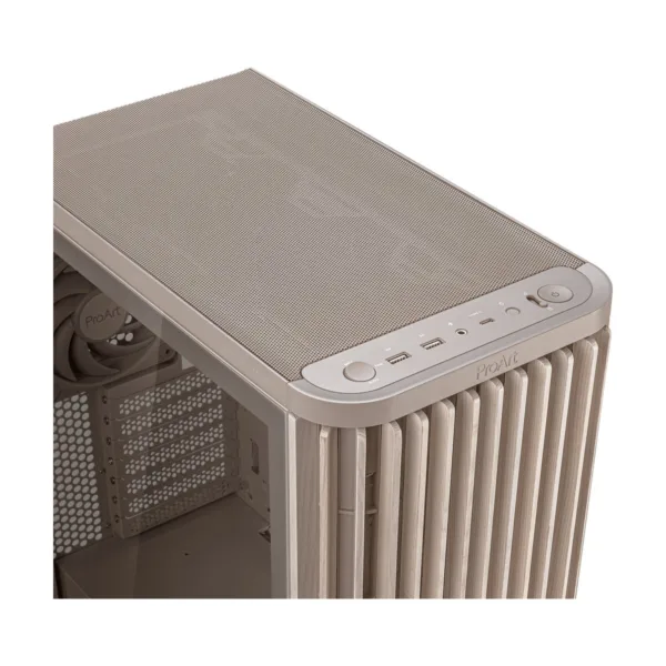 11-173-079-04.png ASUS ProArt PA401 Wood Edition ATX Case, Beige, Tempered Glass, 240mm Radiator Support