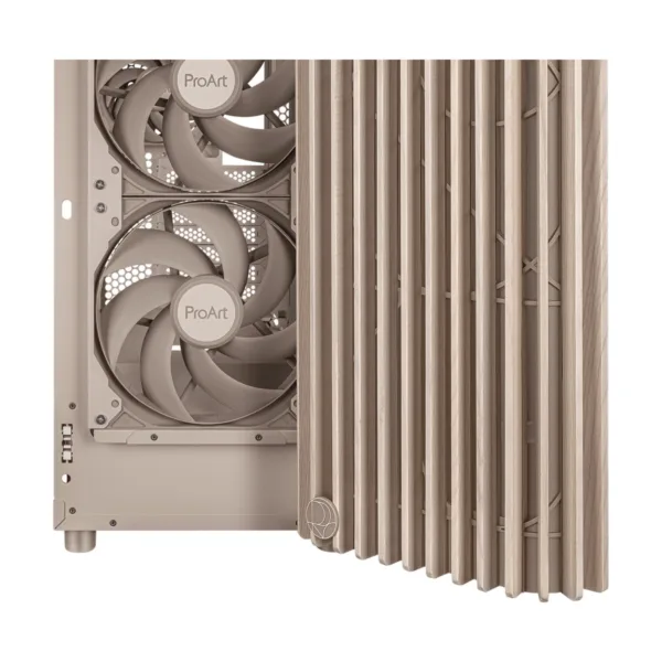 11-173-079-08.png ASUS ProArt PA401 Wood Edition ATX Case, Beige, Tempered Glass, 240mm Radiator Support