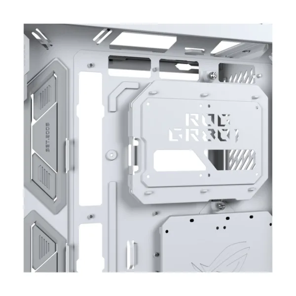 ASUS ROG Cronox ARGB White Edition Gaming Case, Four ARGB Fans, Curved Glass, 9.2" Screen
