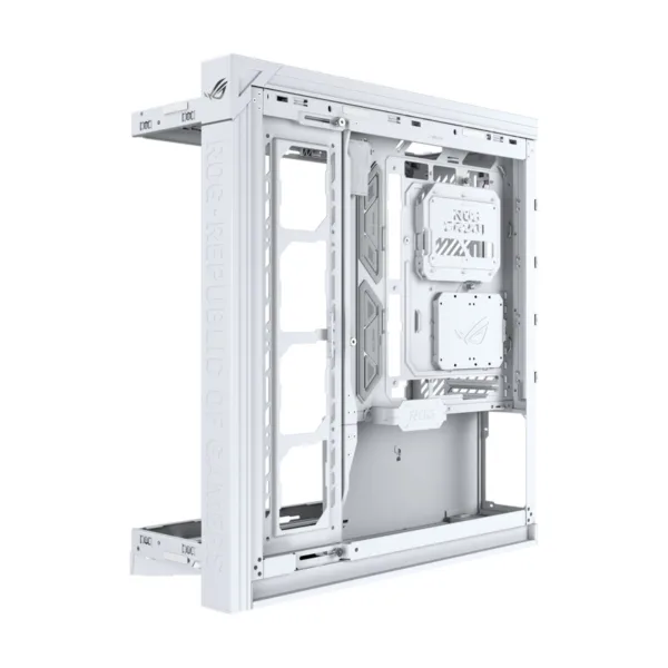 ASUS ROG Cronox ARGB White Edition Gaming Case, Four ARGB Fans, Curved Glass, 9.2" Screen