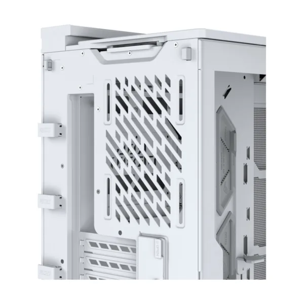 ASUS ROG Cronox ARGB White Edition Gaming Case, Four ARGB Fans, Curved Glass, 9.2" Screen