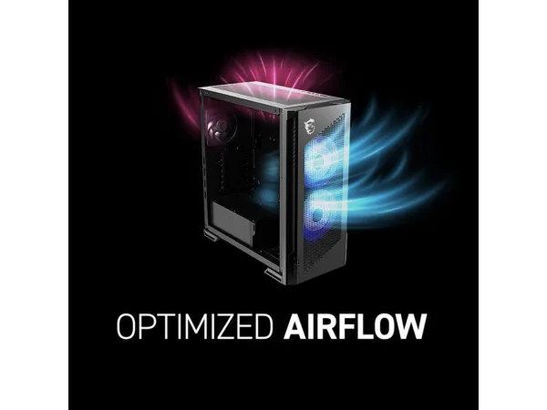 MSI MPG Velox 300R Airflow PZ Mid-Tower Gaming Case, White, 2x 160mm Fans, 360mm Radiator