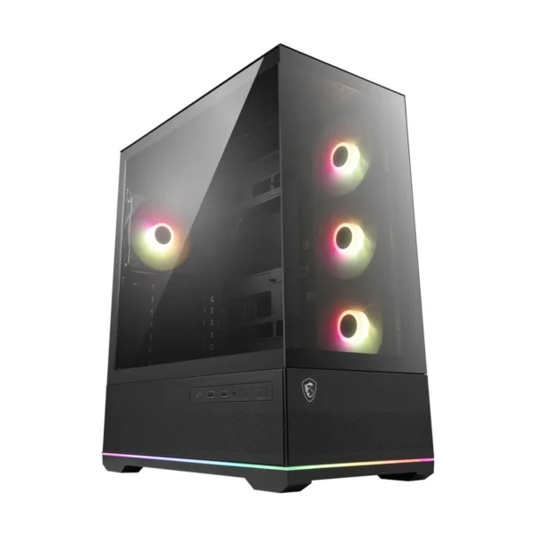 MSI MAG PANO 110R PZ Mid-Tower Gaming Case, Tempered Glass, 4x 120mm ARGB Fans, 360mm Radiator