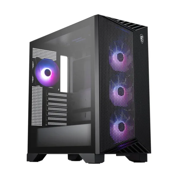 MSI MPG GUNGNIR 211R AIRFLOW PZ Mid-Tower Gaming Case, Back Connect, 4x 120mm ARGB Fans, Black
