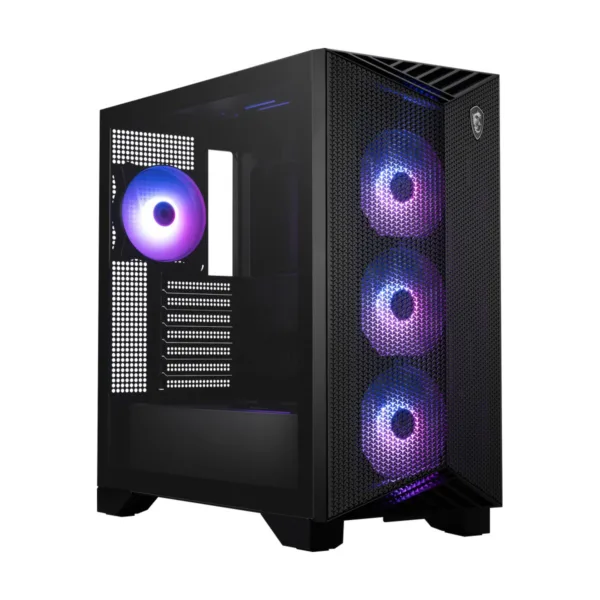 MSI MPG GUNGNIR 211R AIRFLOW PZ Mid-Tower Gaming Case, Back Connect, 4x 120mm ARGB Fans, Black