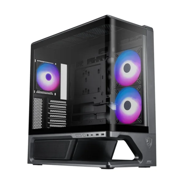 MSI MPG VIXTA 300R PZ Mid-Tower ATX Gaming Case, Curved Glass, 3 ARGB Fans, Black