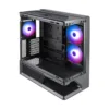 MSI MPG VIXTA 300R PZ Mid-Tower ATX Gaming Case, Curved Glass, 3 ARGB Fans, Black