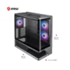 MSI MPG VIXTA 300R PZ Mid-Tower ATX Gaming Case, Curved Glass, 3 ARGB Fans, Black
