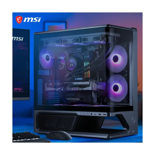 MSI MPG VIXTA 300R PZ Mid-Tower ATX Gaming Case, Curved Glass, 3 ARGB Fans, Black