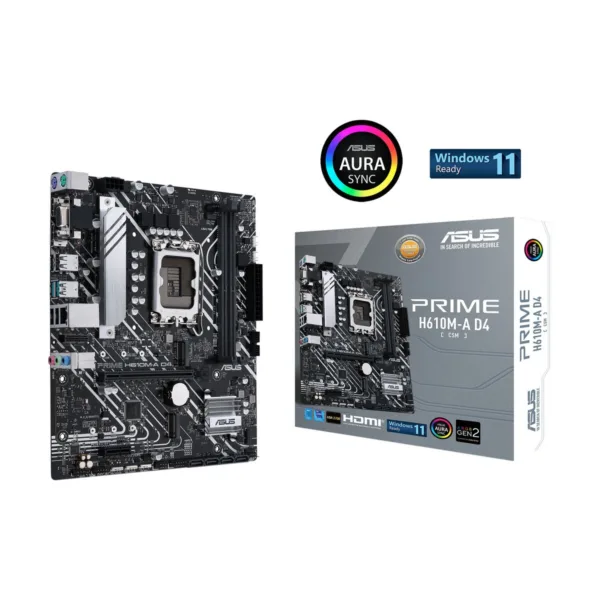 ASUS PRIME H610M-A D4-CSM LGA 1700 * Dedicated LGA1700 mounting bracket is required.