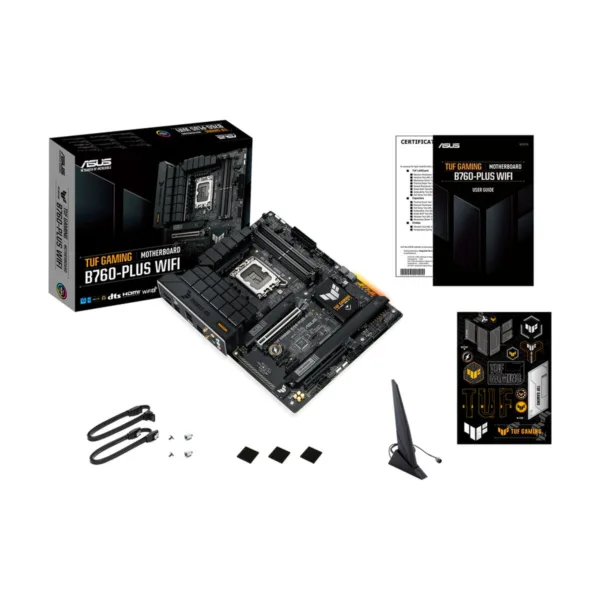ASUS TUF GAMING B760-PLUS WIFI LGA 1700 ATX Motherboard, DDR5, 3x PCIe 4.0 M.2, 2.5Gb LAN