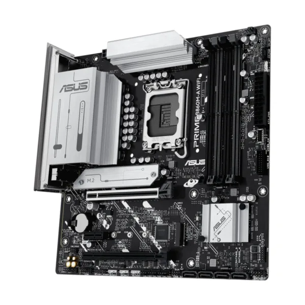 ASUS PRIME B860M-A WIFI-CSM LGA 1851 Micro-ATX Motherboard, DDR5, 2x M.2, Wi-Fi 6E, 2.5Gb LAN
