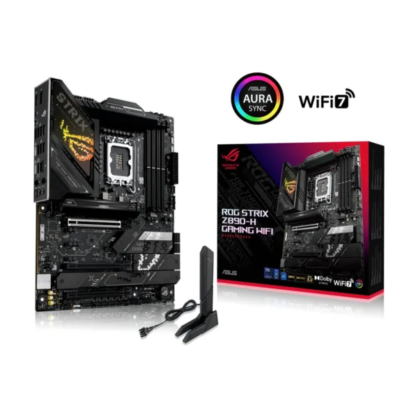 ASUS ROG STRIX Z890-H GAMING WIFI LGA 1851 ATX Motherboard, DDR5, 4x M.2, Wi-Fi 7, 5Gb LAN