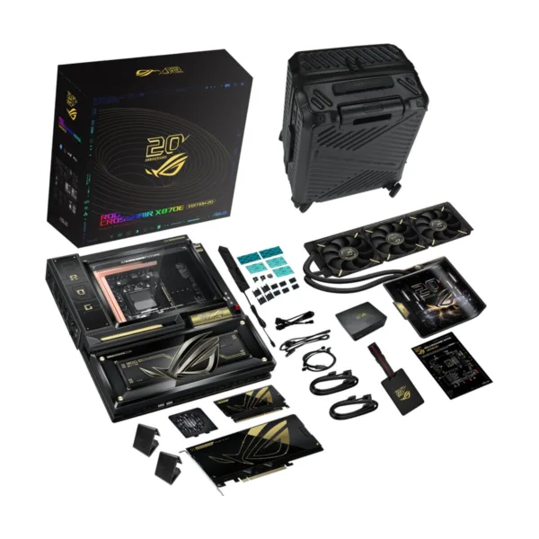 ASUS ROG CROSSHAIR X870E EDITION 20 AM5 E-ATX Motherboard, DDR5, 9x M.2, Includes ROG Ryujin 360 AIO