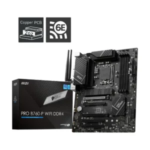 MSI PRO B760-P WIFI DDR4 LGA 1700 Motherboard, DDR4, 2x M.2, Wi-Fi 6, 2.5Gb LAN