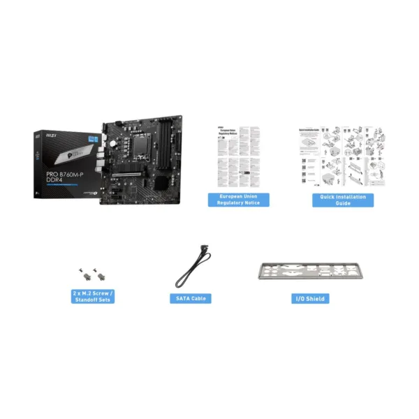 MSI PRO B760M-P DDR4 LGA 1700 Intel B760 SATA 6Gb/s Micro ATX Motherboard