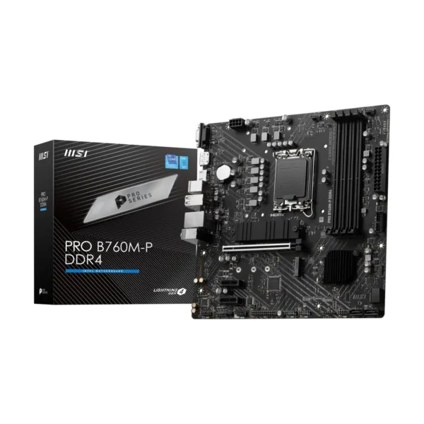 MSI PRO B760M-P DDR4 LGA 1700 Intel B760 SATA 6Gb/s Micro ATX Motherboard