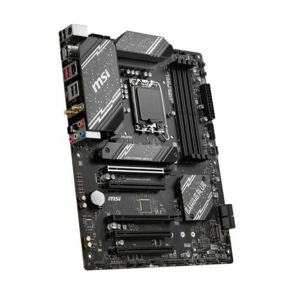 MSI B760 GAMING PLUS WIFI LGA 1700 ATX Motherboard, DDR5, PCIe 4.0, Wi-Fi 6E, 2.5G LAN