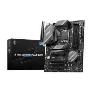 MSI B760 GAMING PLUS WIFI LGA 1700 ATX Motherboard, DDR5, PCIe 4.0, Wi-Fi 6E, 2.5G LAN