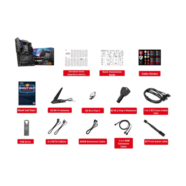MSI MPG X870E CARBON WIFI AM5 ATX Motherboard, DDR5, PCIe 5.0, M.2 Gen5, Wi-Fi 7, 5G LAN