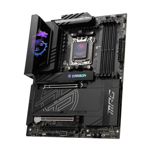 MSI MPG X870E CARBON WIFI AM5 ATX Motherboard, DDR5, PCIe 5.0, M.2 Gen5, Wi-Fi 7, 5G LAN