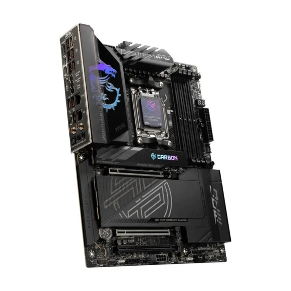 MSI MPG X870E CARBON WIFI AM5 ATX Motherboard, DDR5, PCIe 5.0, M.2 Gen5, Wi-Fi 7, 5G LAN