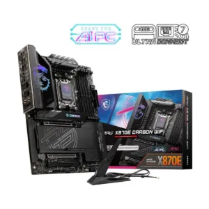 MSI MPG X870E CARBON WIFI AM5 ATX Motherboard, DDR5, PCIe 5.0, M.2 Gen5, Wi-Fi 7, 5G LAN