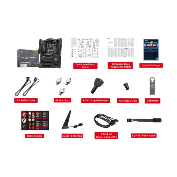 MSI MAG X870 TOMAHAWK WIFI AM5 ATX Motherboard, DDR5, PCIe 5.0, M.2 Gen5, Wi-Fi 7, 5G LAN