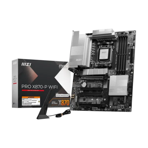 MSI PRO X870-P WIFI AM5 ATX Motherboard, DDR5, PCIe 5.0, M.2 Gen5, Wi-Fi 7, 5G LAN