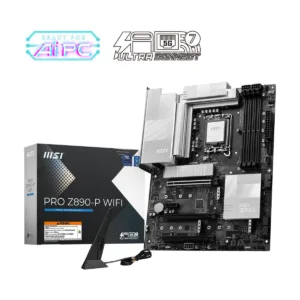 MSI PRO Z890-P WIFI LGA 1851 ATX Motherboard, DDR5, PCIe 5.0, M.2 Gen5, Wi-Fi 7, 5G LAN