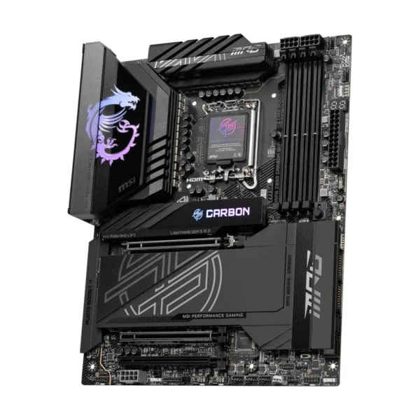 MSI MPG Z890 CARBON WIFI LGA 1851 ATX Motherboard, DDR5, PCIe 5.0, M.2 Gen5, Wi-Fi 7, 5G LAN