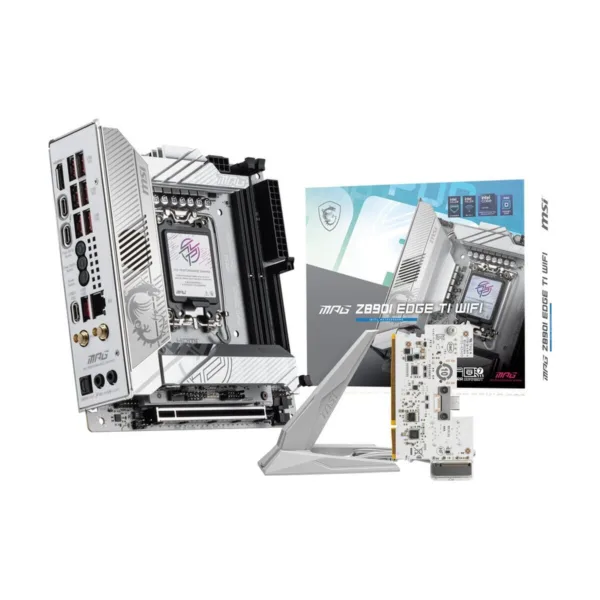 13-144-681-18.jpg MSI MPG Z890I EDGE TI WIFI LGA 1851 Mini-ITX Motherboard, White, DDR5, M.2 Gen5, Wi-Fi 7
