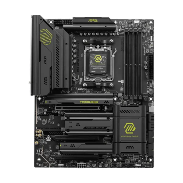 MSI MAG X870E TOMAHAWK WIFI AM5 ATX Motherboard, DDR5, PCIe 5.0, M.2 Gen5, Wi-Fi 7, 5G LAN