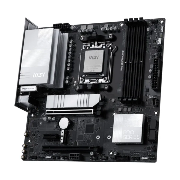 MSI PRO B850M-A WIFI AM5 Micro-ATX Motherboard, Wi-Fi 7, 5G LAN, Dual M.2