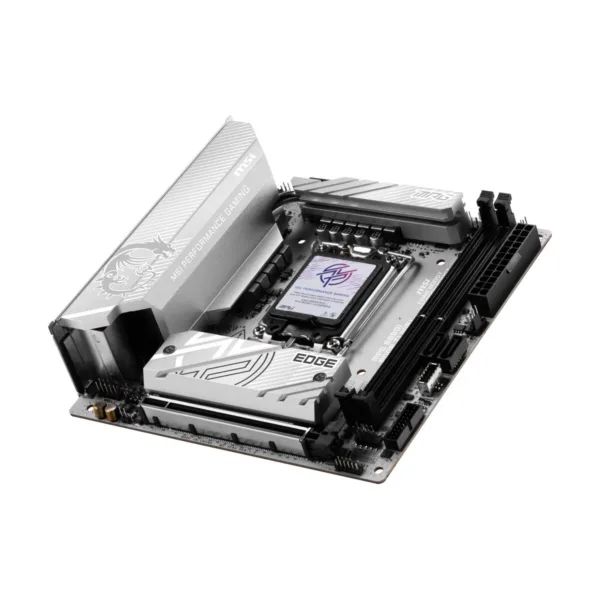 MSI MPG B860I EDGE TI WIFI LGA 1851 Mini-ITX Motherboard, White, DDR5, M.2 Gen5, Wi-Fi 7
