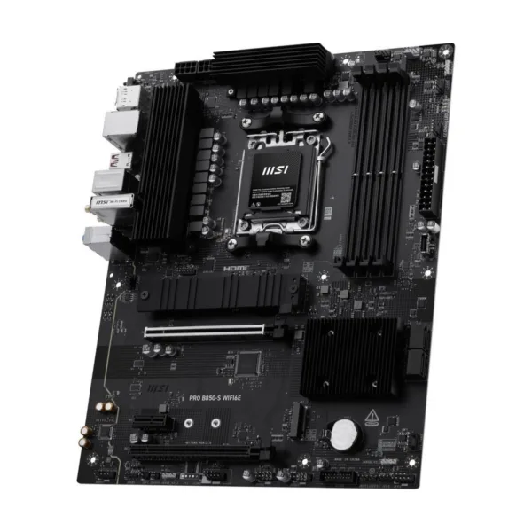 13-144-727-03.jpg MSI PRO B850-S WIFI6E AM5 ATX Motherboard, DDR5, M.2 Gen5, Wi-Fi 6E, 2.5G LAN