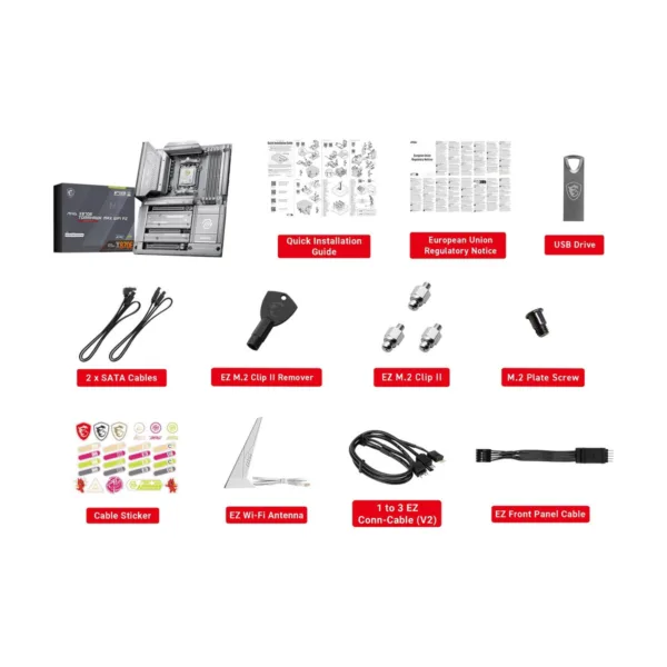 MSI MAG X870E TOMAHAWK MAX WIFI PZ AM5 ATX Back-Connect Motherboard, DDR5, M.2, Wi-Fi 7, 5G LAN