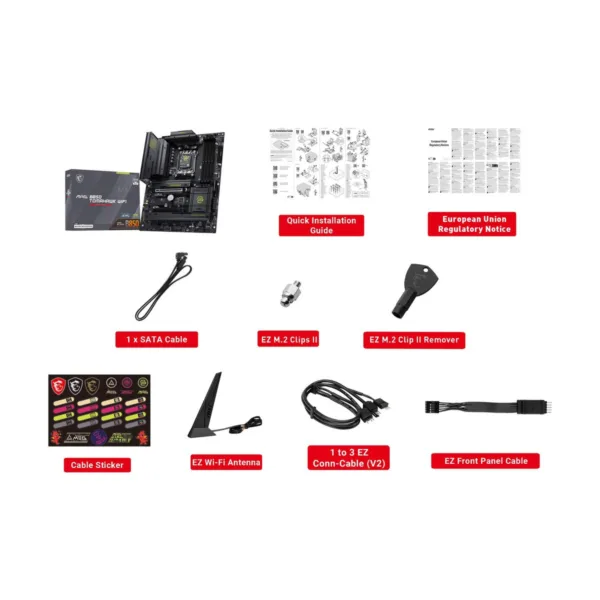 MSI MAG B850 TOMAHAWK WIFI AM5 AMD B850 SATA 6Gb/s 5G Network Wi-Fi7 DDR5 Motherboard