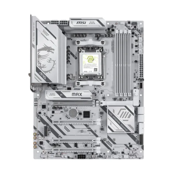 MSI MAG B850 GAMING PLUS MAX WIFI AM5 ATX Motherboard, DDR5, PCIe 5.0, M.2 Gen5, Wi-Fi 7, 5G LAN