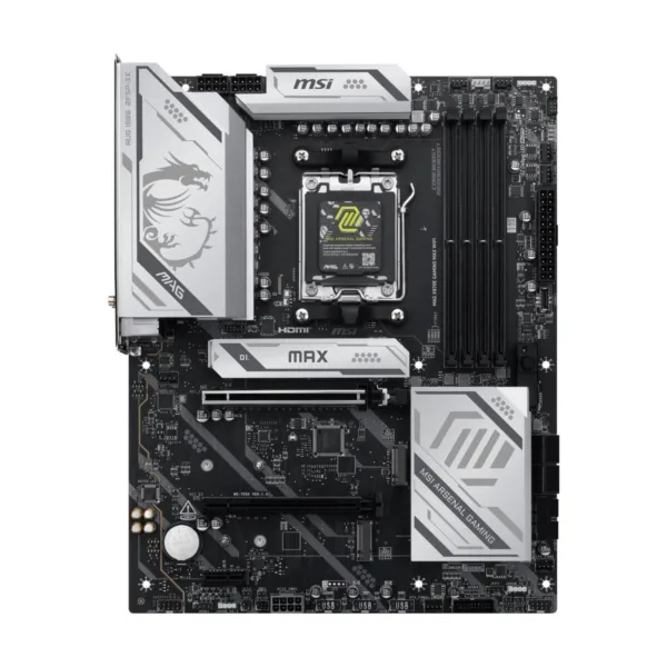 13-144-743-02.jpg MSI MAG X870E GAMING MAX WIFI AM5 ATX Motherboard, DDR5, PCIe 5.0, M.2 Gen5, Wi-Fi 7, 5G LAN