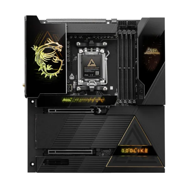 MSI MEG X870E GODLIKE MAX AM5 E-ATX Motherboard, M.2 & PCIe 5.0, USB4, Wi-Fi 7, 10G + 5G LAN