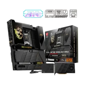 MSI MEG X870E GODLIKE MAX AM5 E-ATX Motherboard, M.2 & PCIe 5.0, USB4, Wi-Fi 7, 10G + 5G LAN