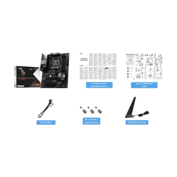 13-144-751-05.jpg MSI PRO B850-V EVO WIFI AM5 AMD B850 SATA 6Gb/s 5G Network Wi-Fi6E DDR5 Motherboard