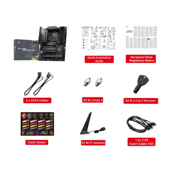 MSI MAG Z890 TOMAHAWK WIFI II LGA 1851 ATX Motherboard, DDR5, M.2 Gen5, Thunderbolt 4, Wi-Fi 7