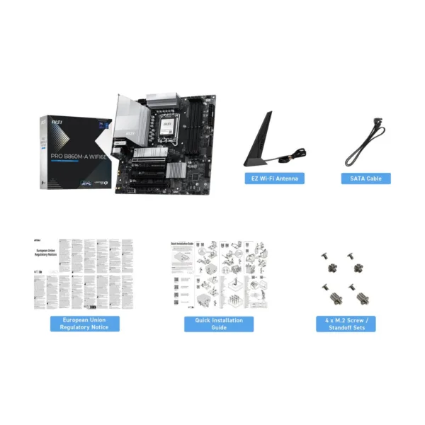 13-144-770-09.jpg MSI PRO B860M-A WIFI6E LGA 1851 Micro-ATX Motherboard, DDR5, M.2 Gen5, Wi-Fi 6E, 5G LAN