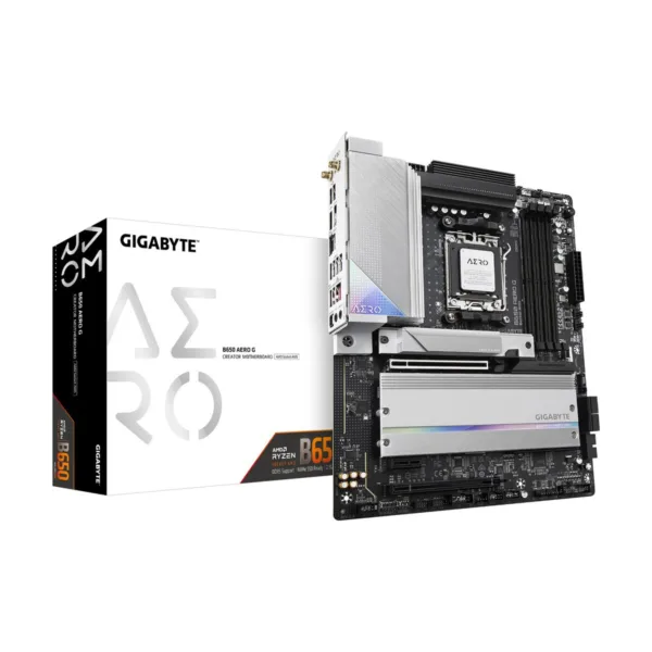 GIGABYTE B650 AERO G AM5 ATX Motherboard, DDR5, PCIe 5.0 M.2, Wi-Fi 6E, 2.5GbE