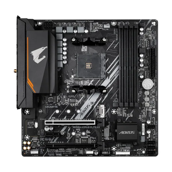 GIGABYTE B550M AORUS ELITE AX (rev 1.3) AM4 Micro-ATX Motherboard, PCIe 4.0, M.2, GbE LAN