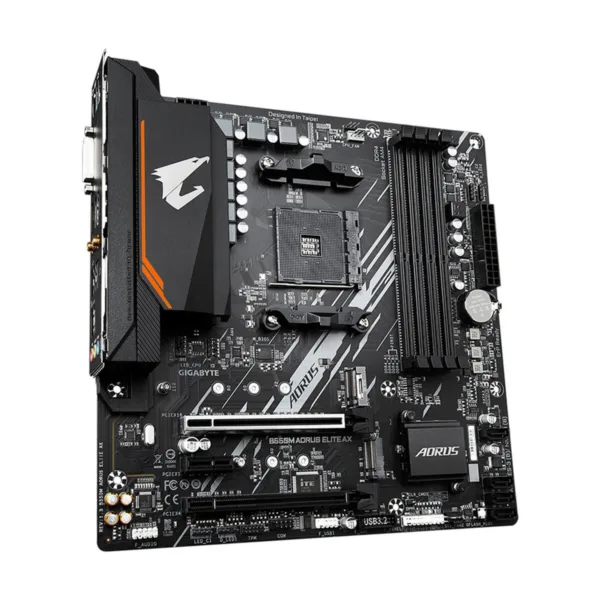 GIGABYTE B550M AORUS ELITE AX (rev 1.3) AM4 Micro-ATX Motherboard, PCIe 4.0, M.2, GbE LAN