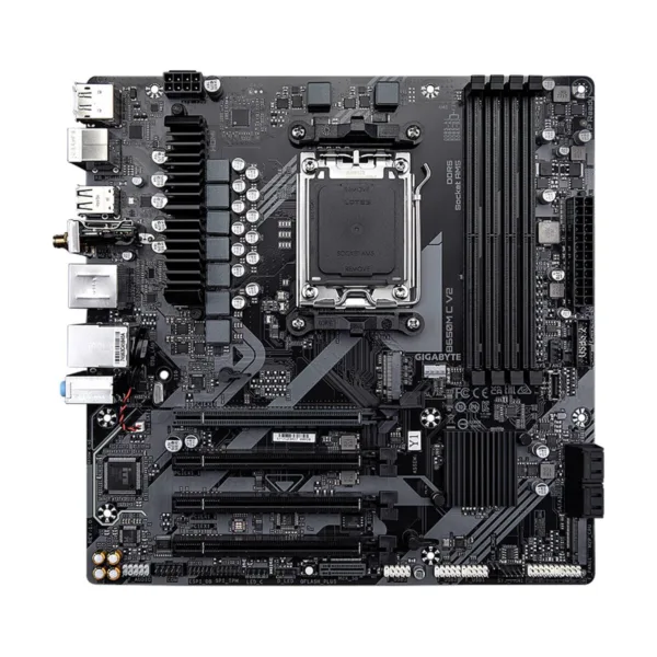 GIGABYTE B650M C V2 AM5 Micro-ATX Motherboard, DDR5, PCIe 4.0 M.2, USB-C, 1GbE